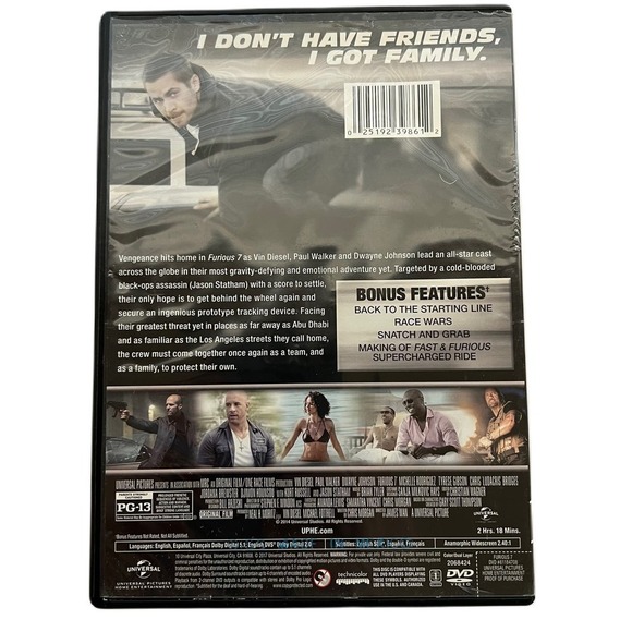 Furious 7 DVD Pre-Owned - Picture 2 of 5